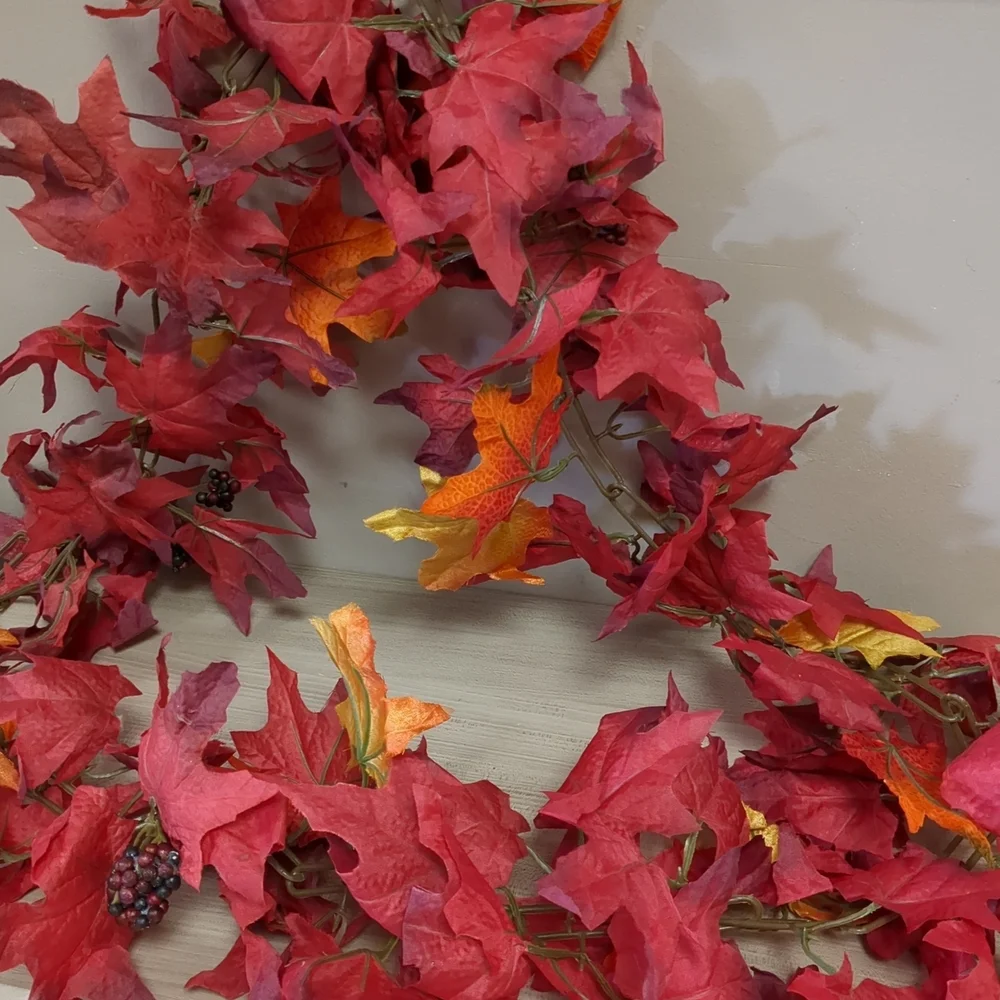 Autumn Leaf Garland - Red and Orange